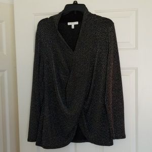 Black and Silver Shimmer Blouse